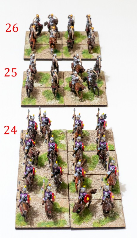 Late_Imperial_Roman_08.jpg (555.63 KiB) 5556 mal betrachtet 24. Equites Illyriciani, Reg LH (O). 25. Equites sagittarii, Reg LH (F). 26. Equites sagittarii indigenae, Irr LH (F).