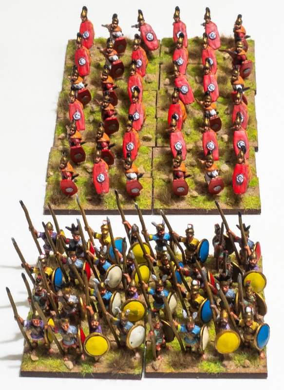Later_Carthaginian_03.jpg (807.23 KiB) 1349 mal betrachtet Unten Italian infantry, Reg Sp (I). Oben Ligurians, Irr Ax (S).