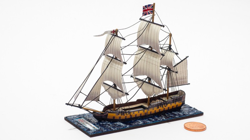 Britisches Linienschiff, 74 Kanonen.