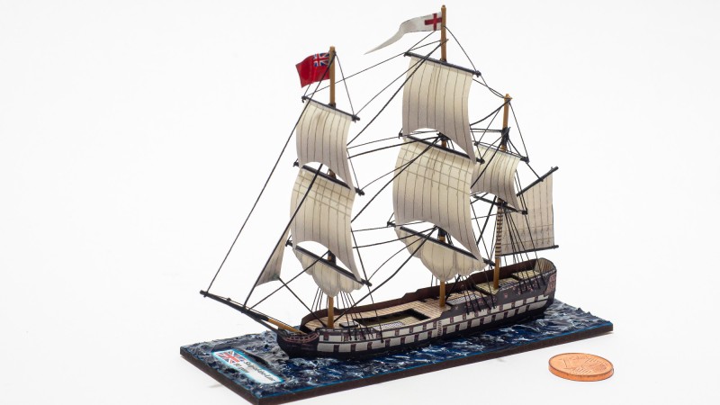 Britisches Linienschiff, 80 Kanonen.