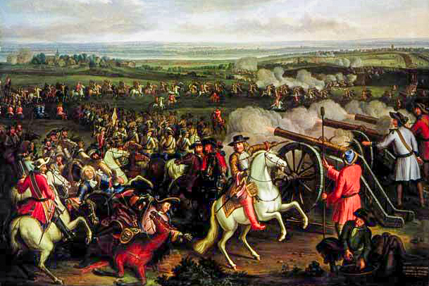 Schlacht bei Fehrbellin (1675), Gemälde von Dismar Degen, 1740