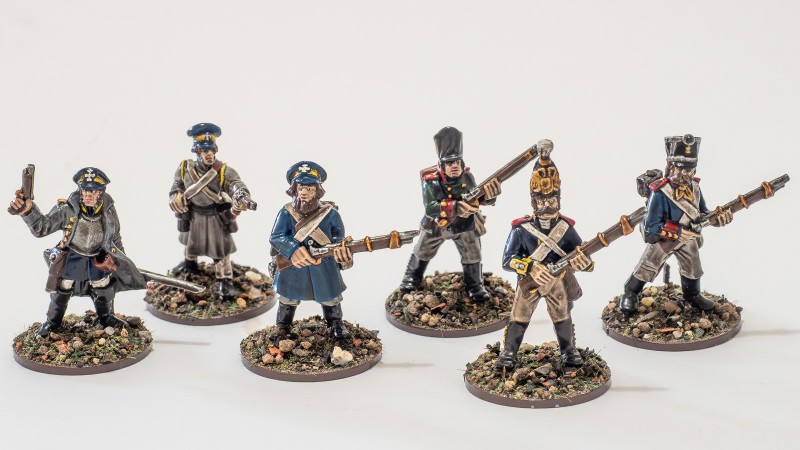 Der militärische Kern: Offizier, Unteroffizier, Infanterist, Jäger, Grenadier, Gardist.